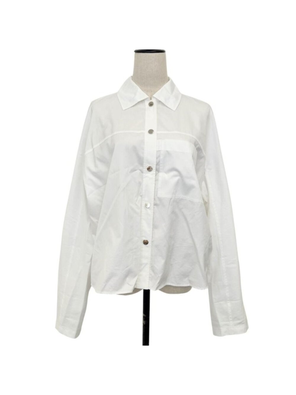 Hermes Clou de Selle Sellier Buttons Shirt Blouse 5 White